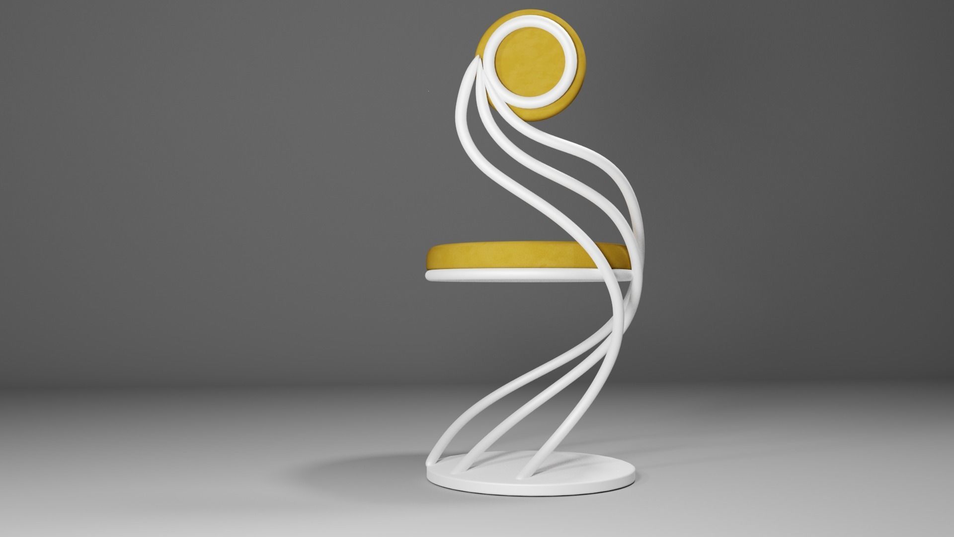 Velvet Chair  3D model_1