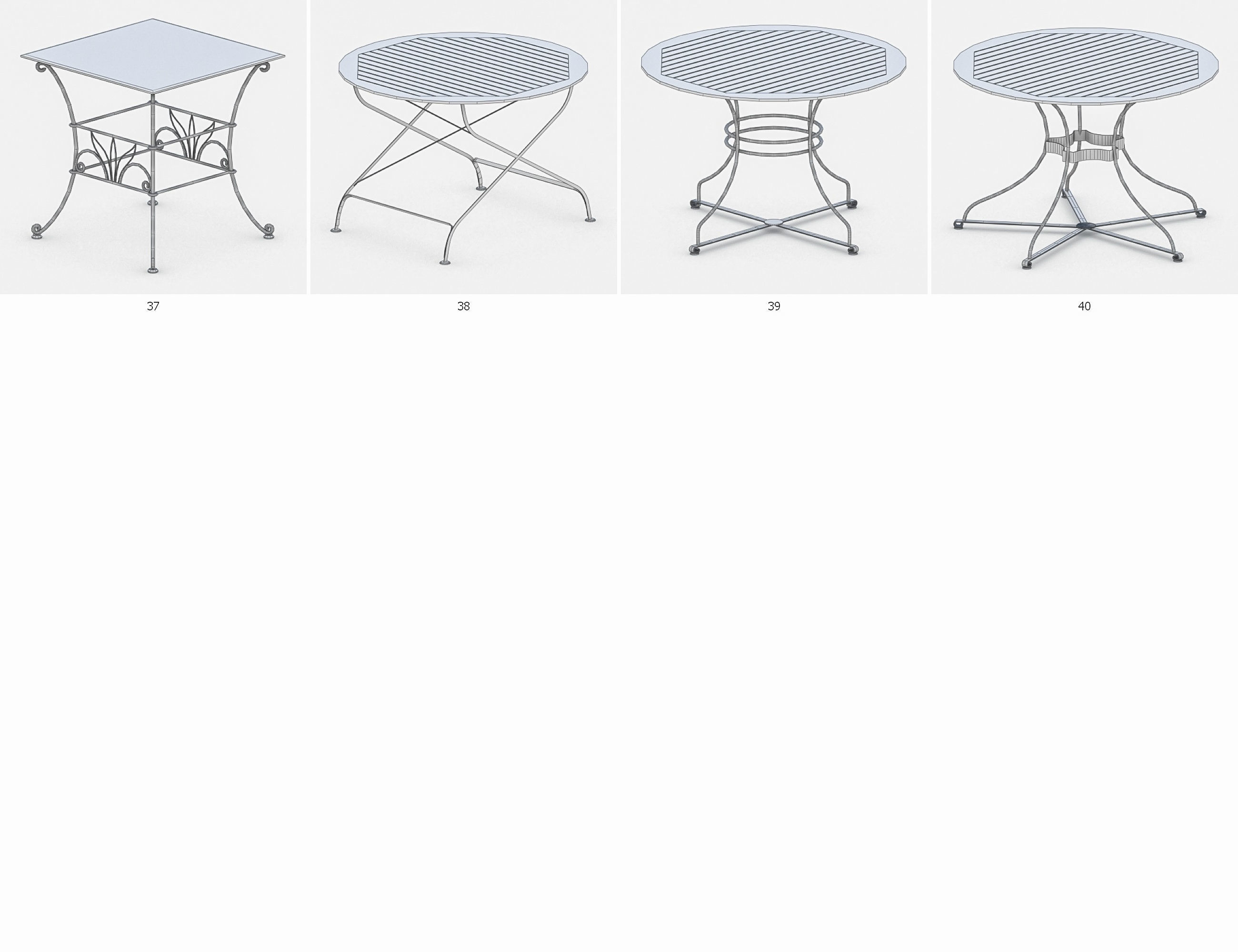 Tables Collection Vol 1 Low-poly 3D model_8