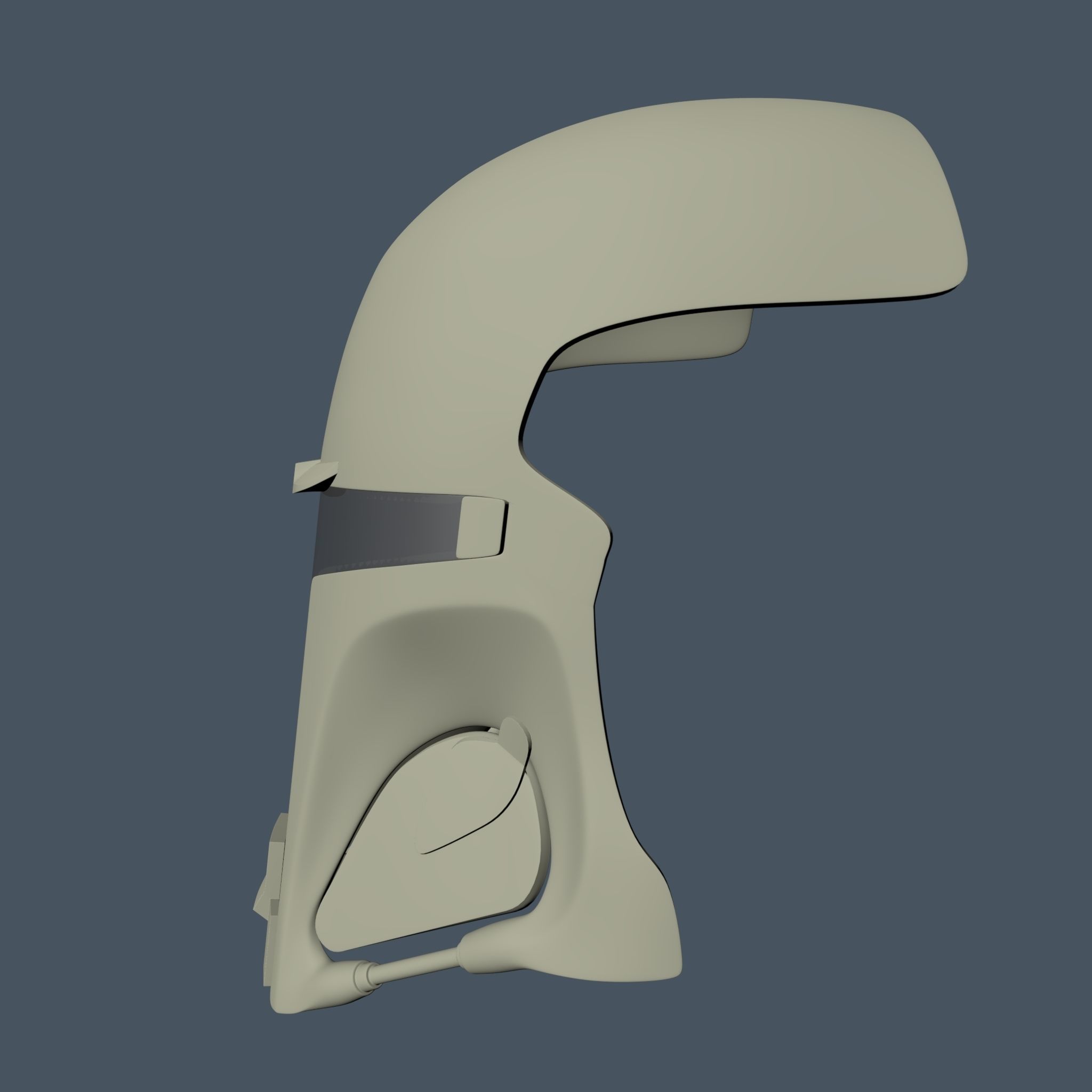 Boba Fett style airsoft visor 3D print model_2