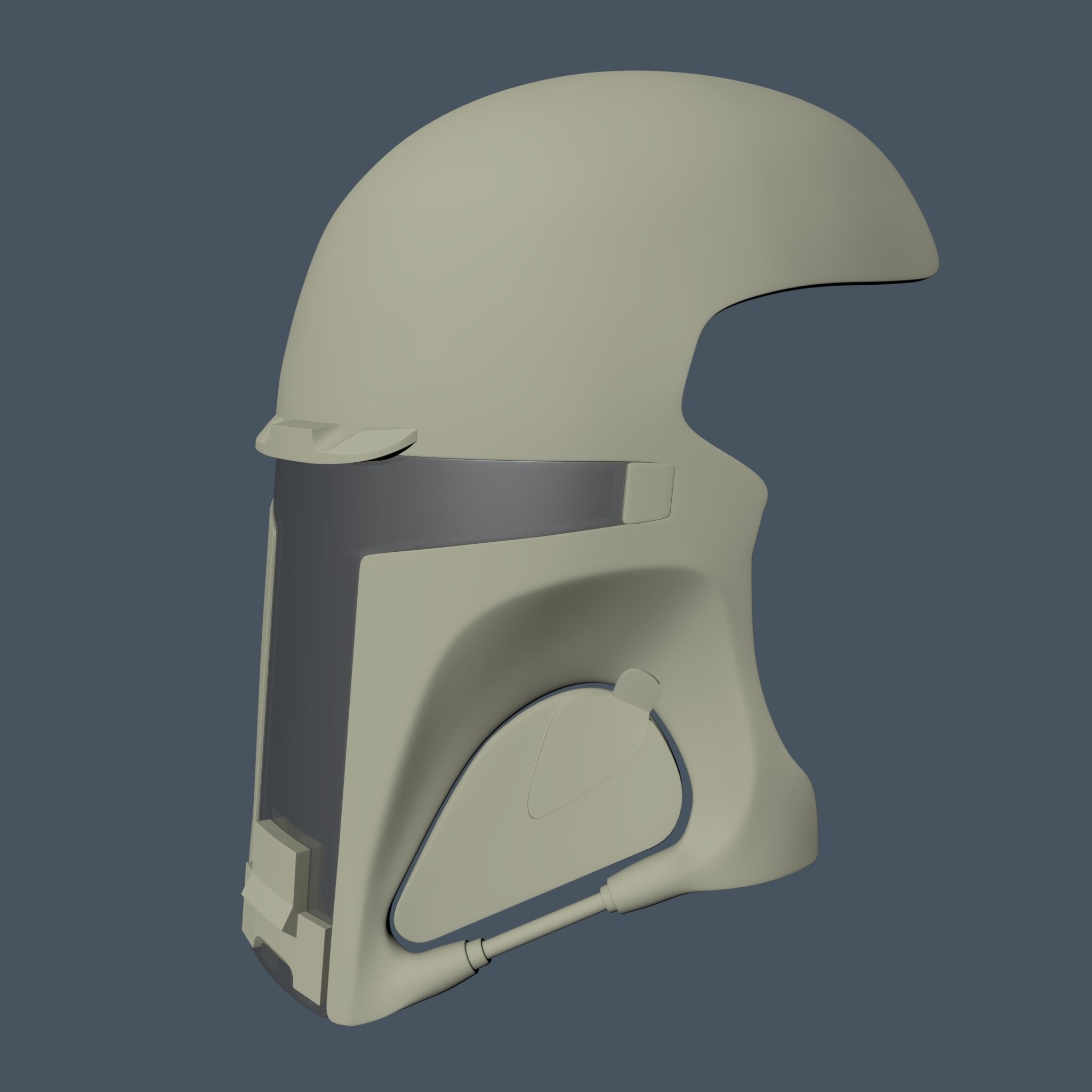 Boba Fett style airsoft visor 3D print model_1