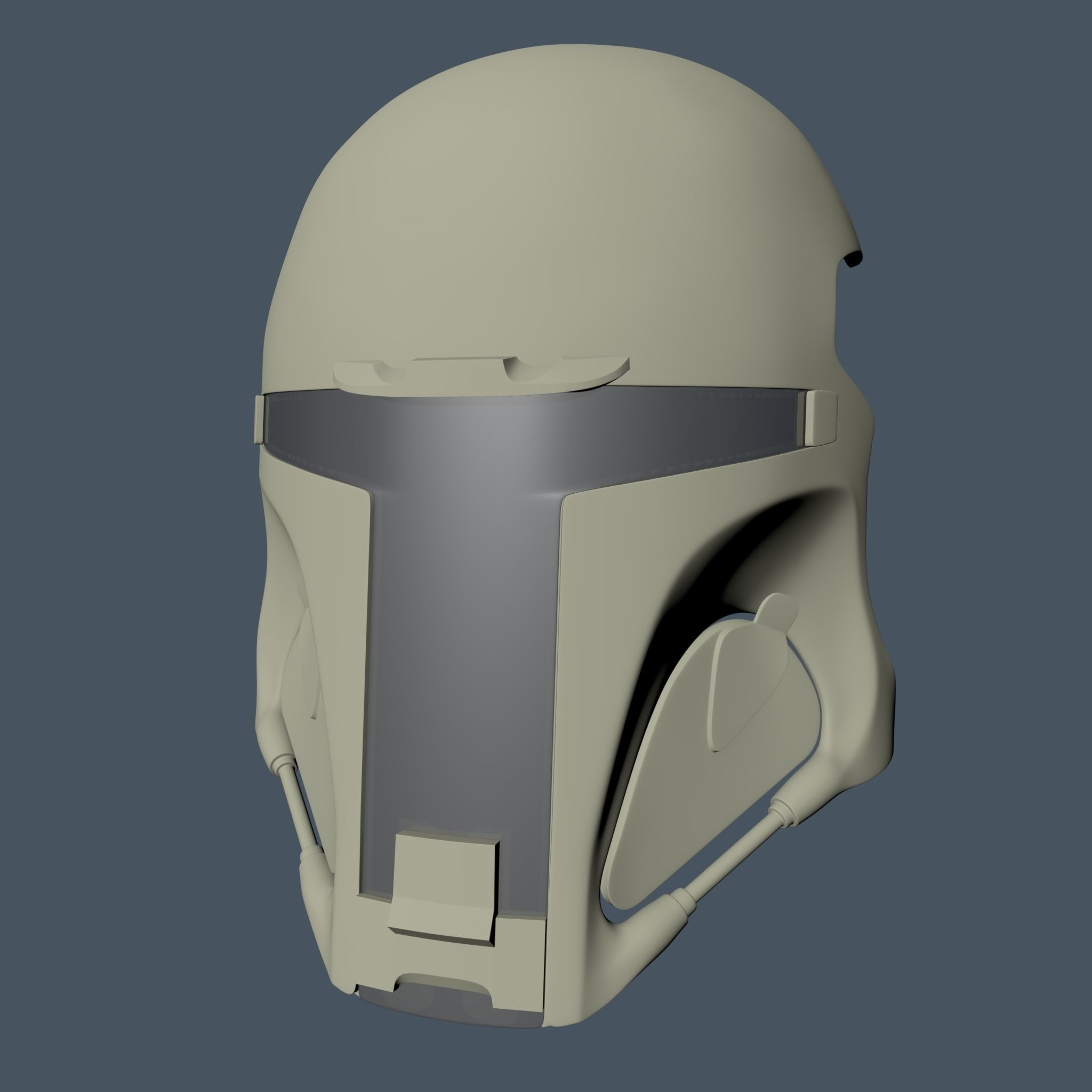 Boba Fett style airsoft visor 3D print model_0