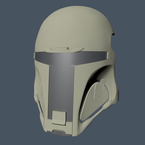 Boba Fett style airsoft visor 3D print model