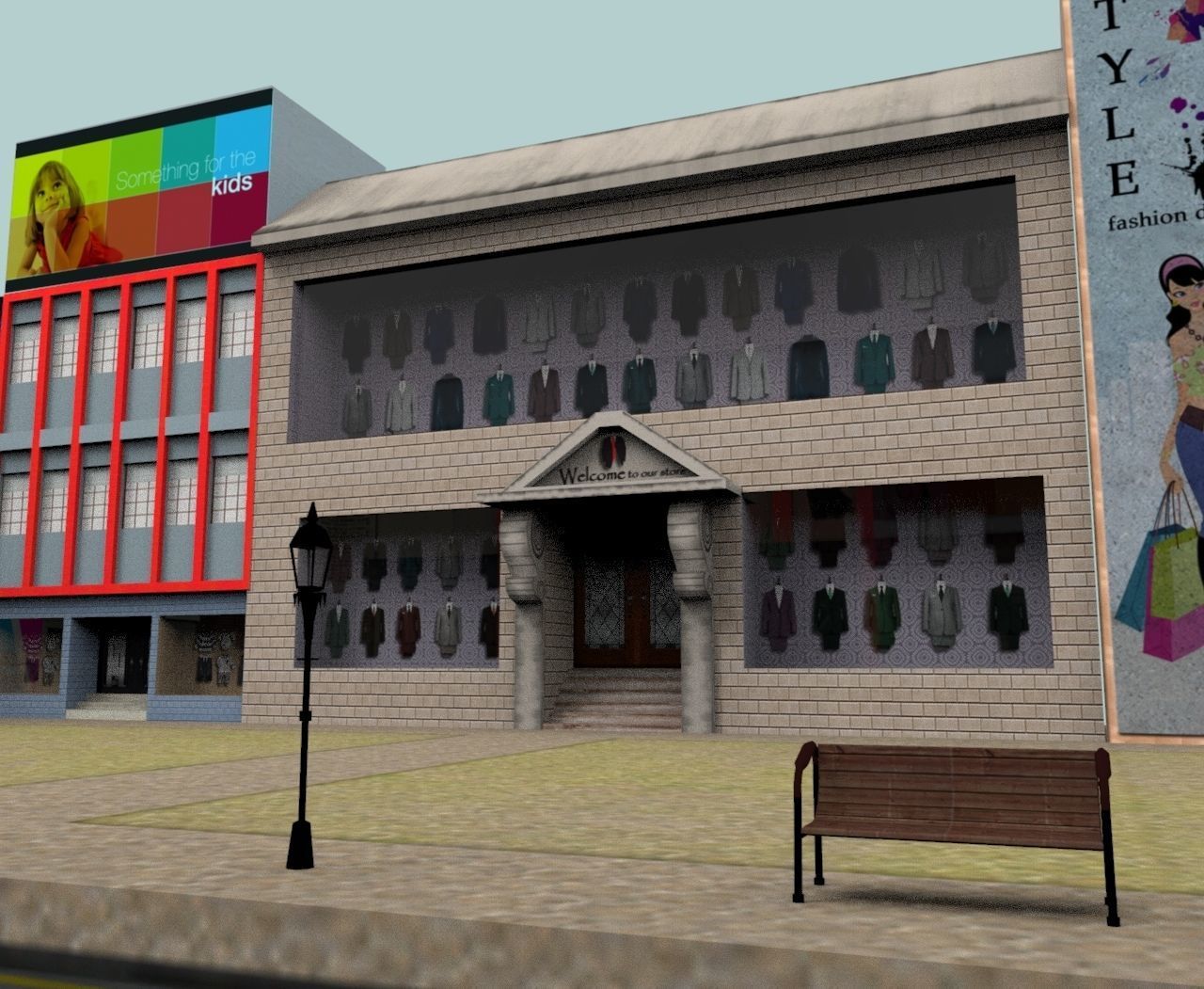 3d Mall Gaming  Low poly  Low-poly 3D model_3