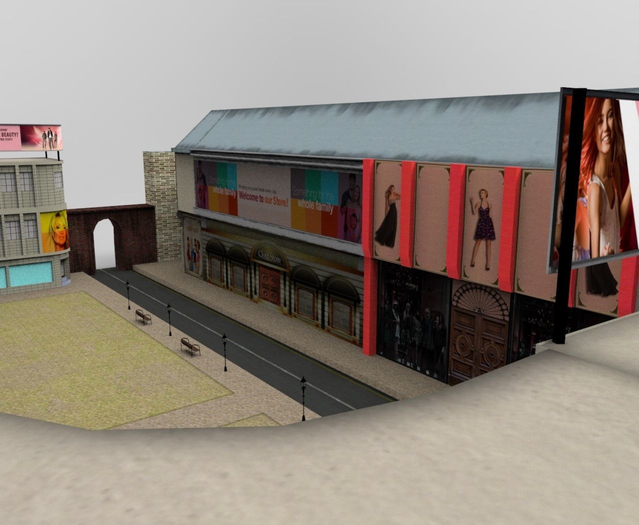 3d Mall Gaming  Low poly  Low-poly 3D model_14