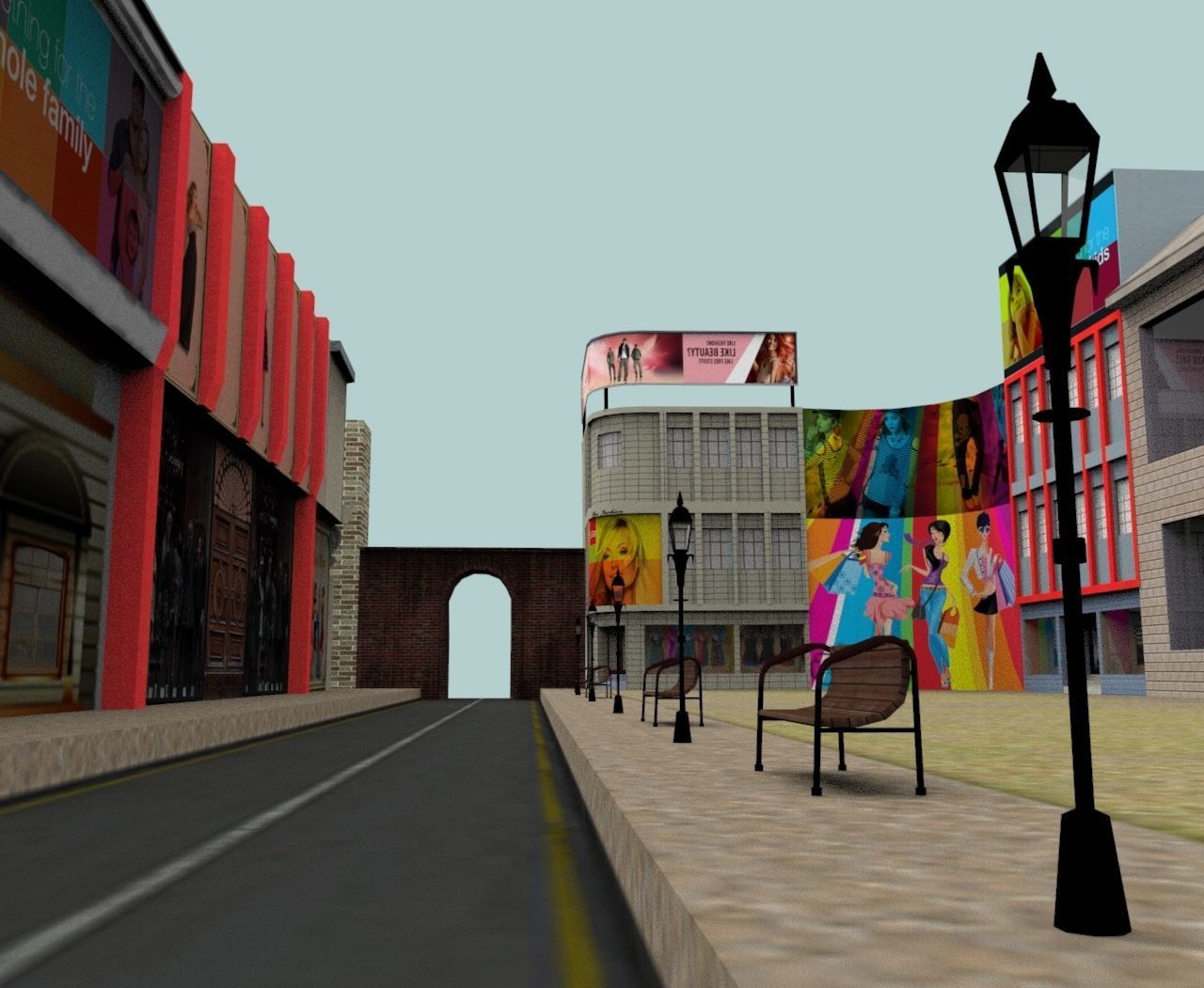 3d Mall Gaming  Low poly  Low-poly 3D model_8