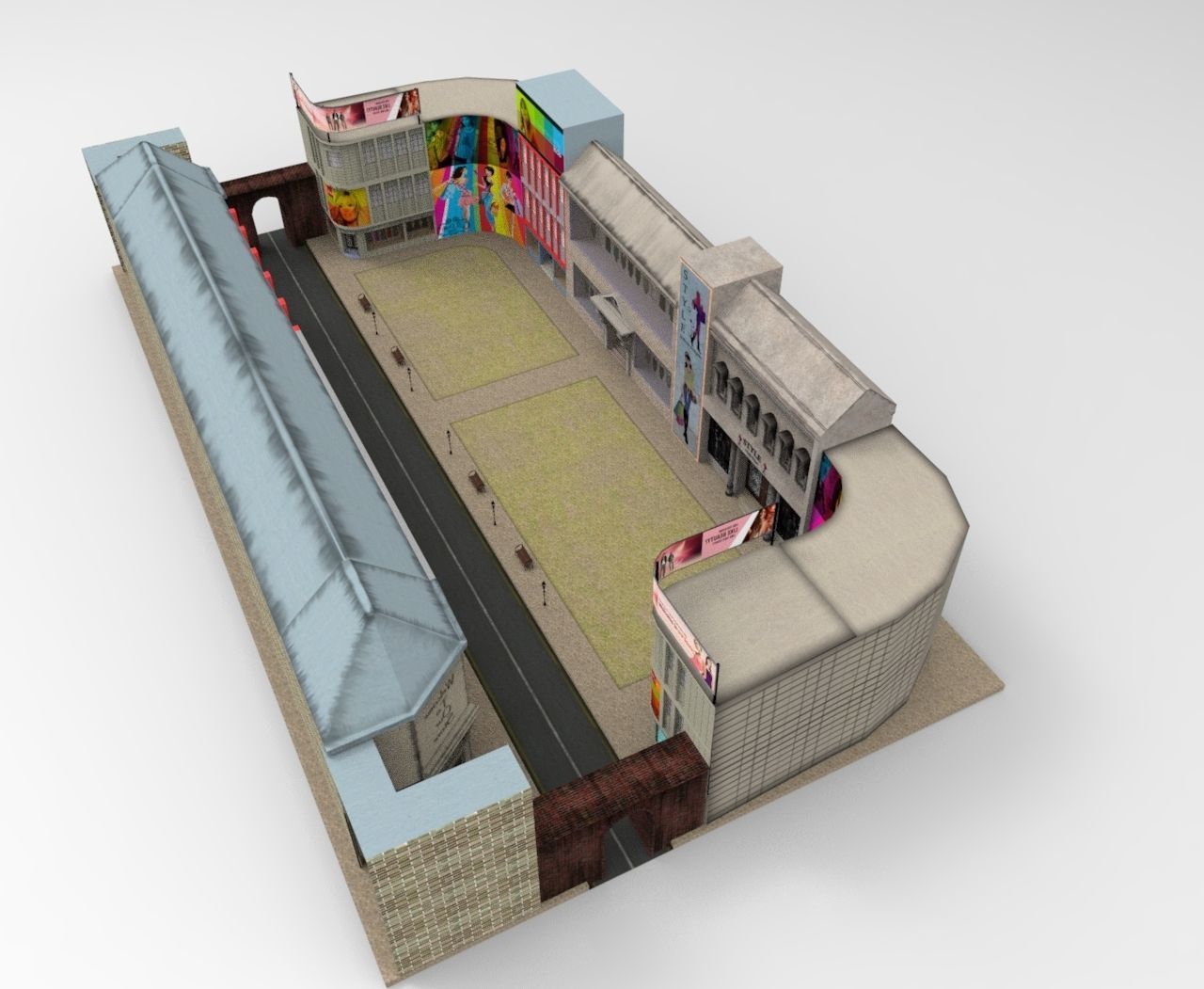 3d Mall Gaming  Low poly  Low-poly 3D model_1