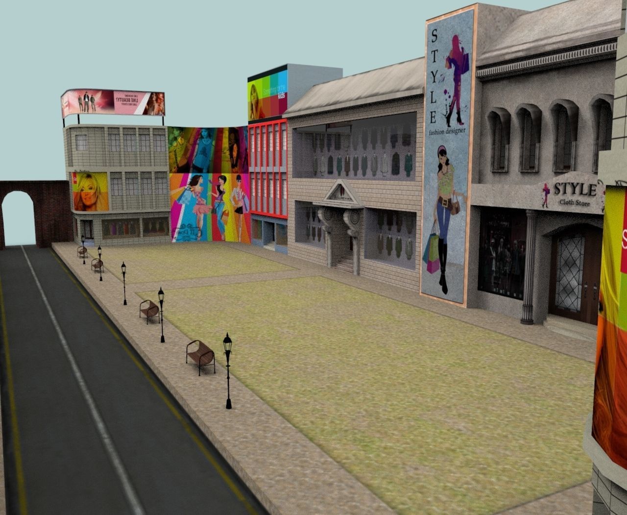 3d Mall Gaming  Low poly  Low-poly 3D model_7