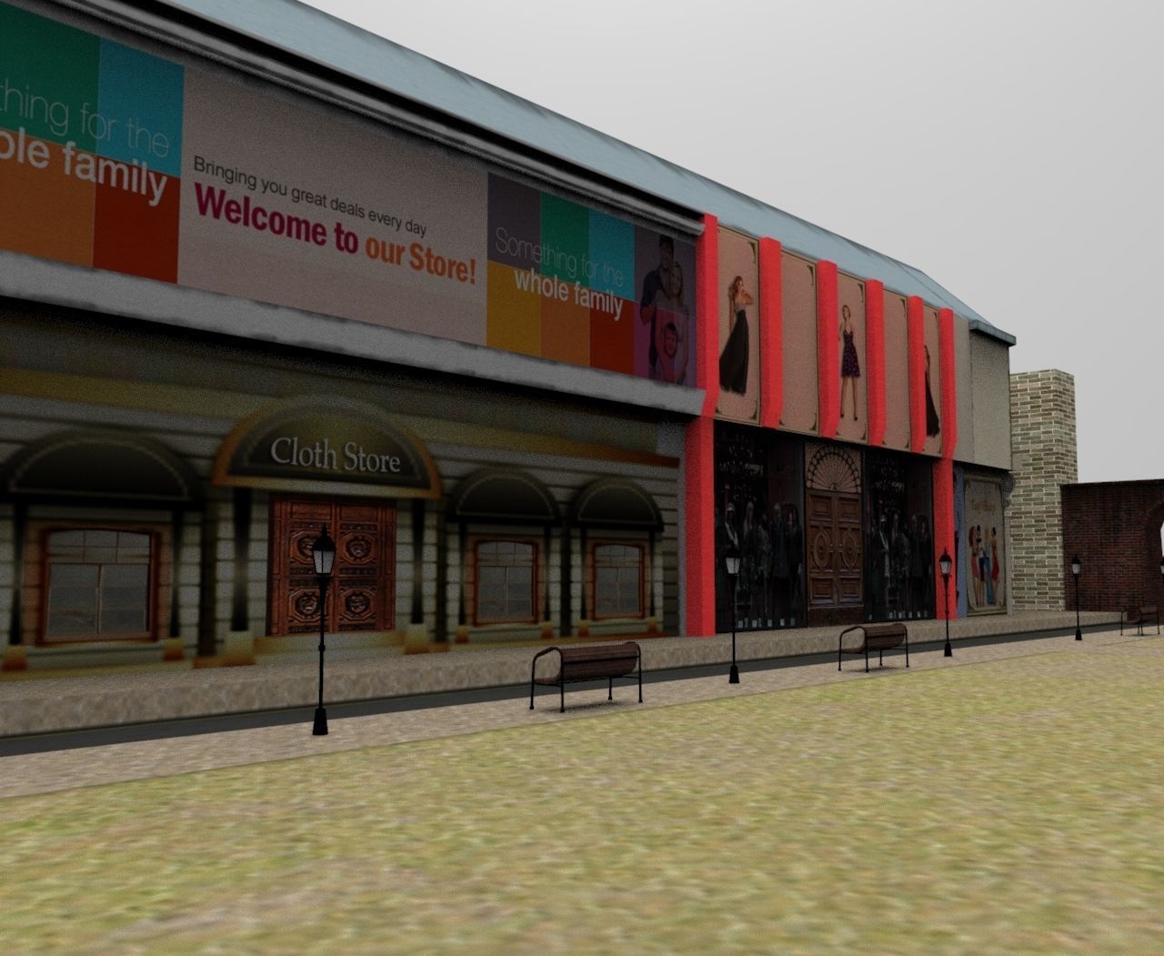 3d Mall Gaming  Low poly  Low-poly 3D model_11