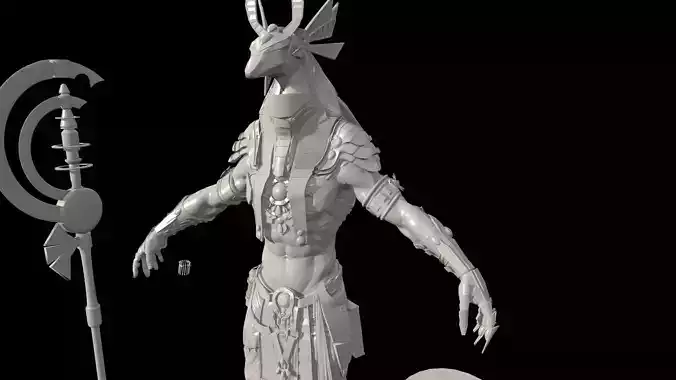 Anubis Hig poly Zbrush project 3D model