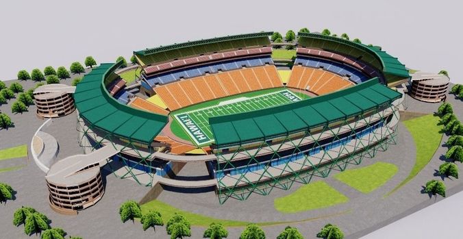 Aloha Stadium - Hawaii Low-poly 3D model