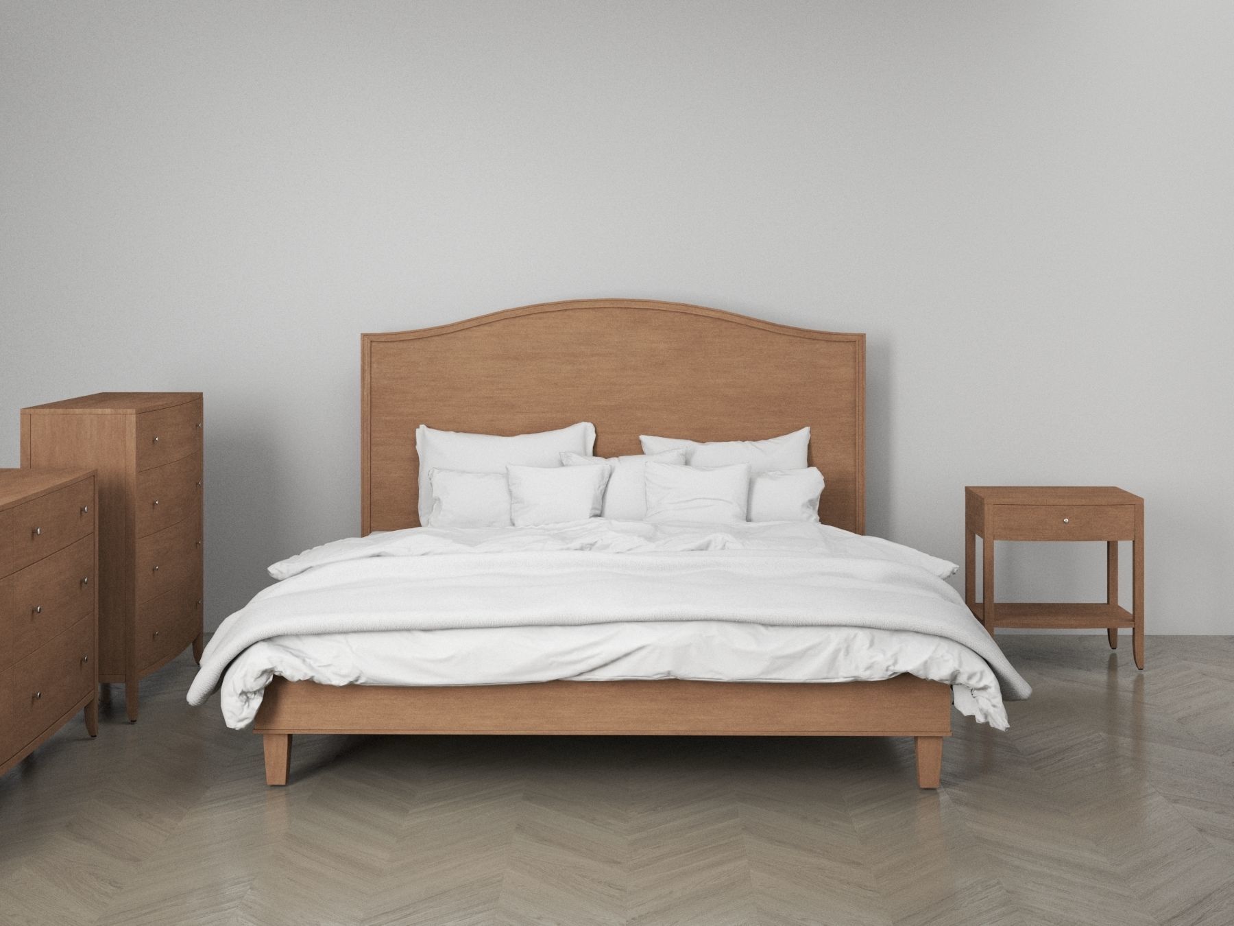 Bed Classic 3D model_3