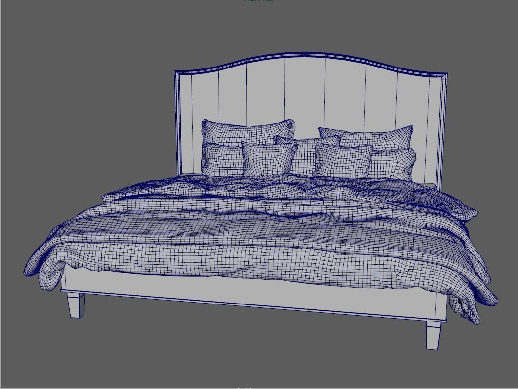 Bed Classic 3D model_1