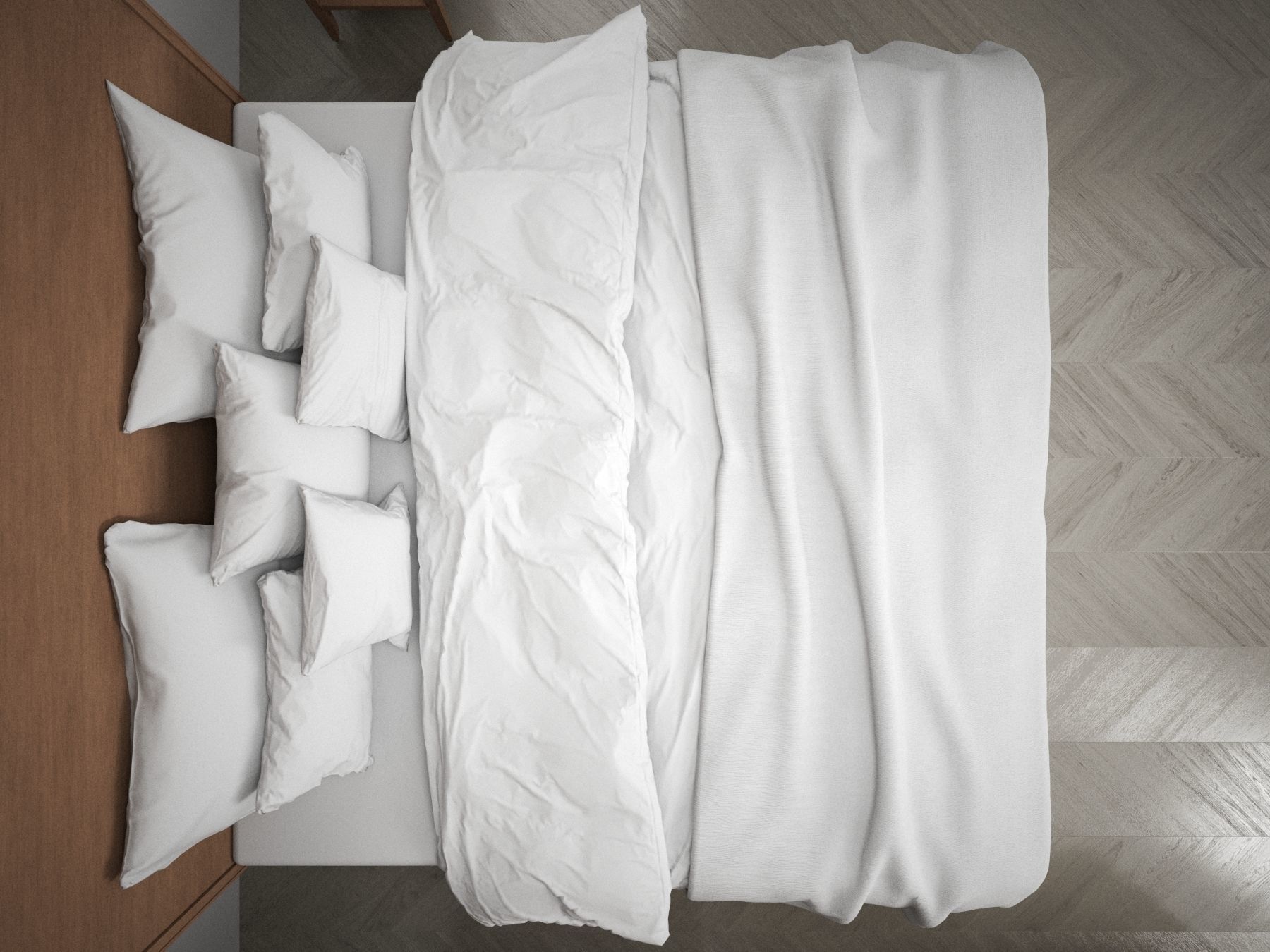 Bed Classic 3D model_4