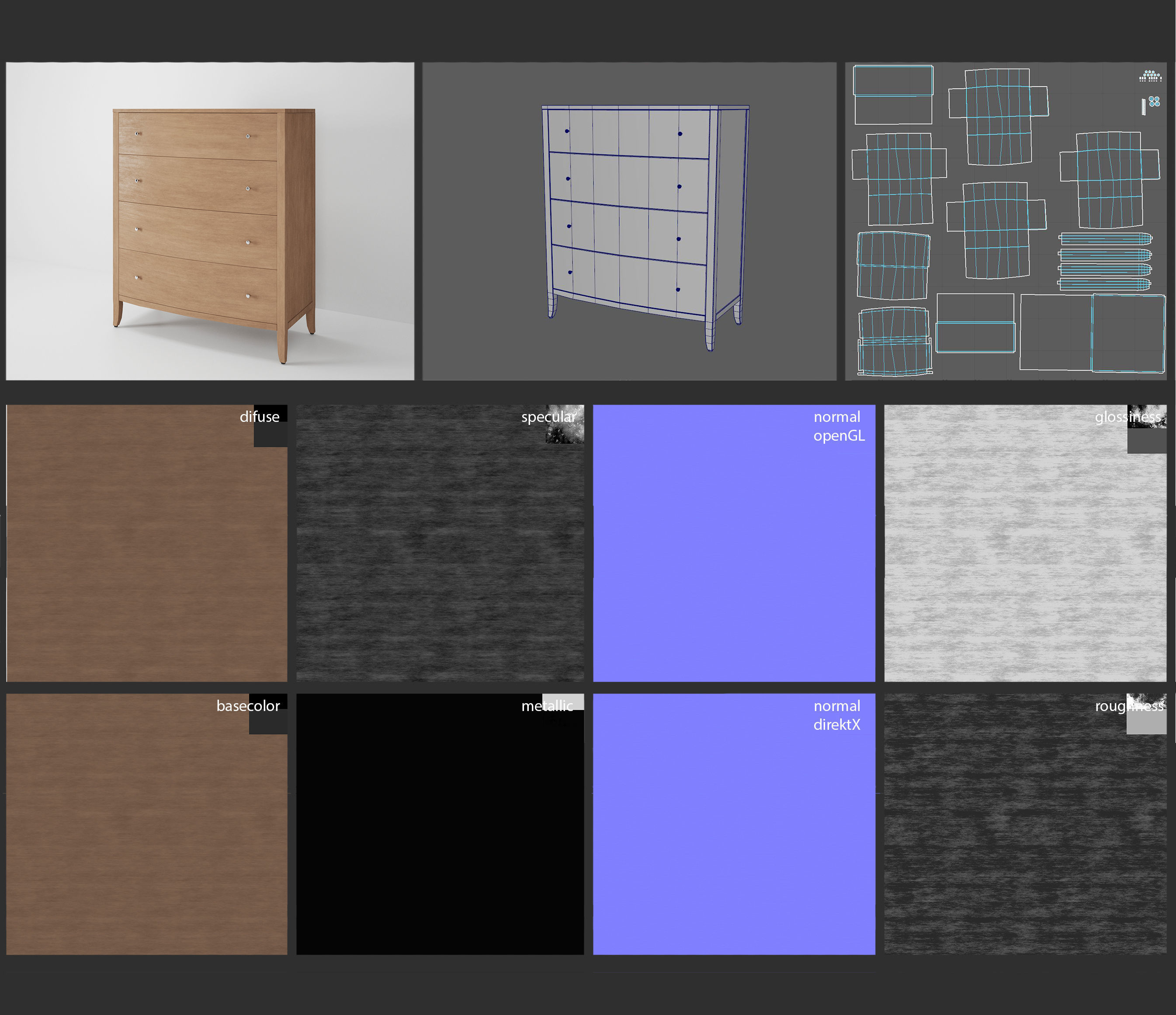 Commode High Classic 3D model_2