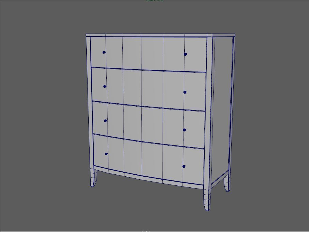 Commode High Classic 3D model_1