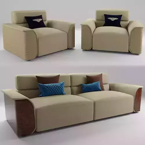 PORTOBELLO sofa and armchairs 3D model