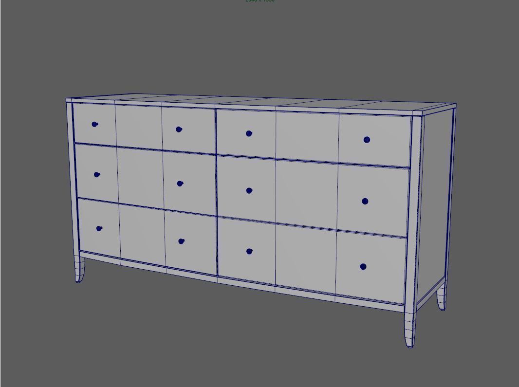 Commode Long Classic 3D model_1