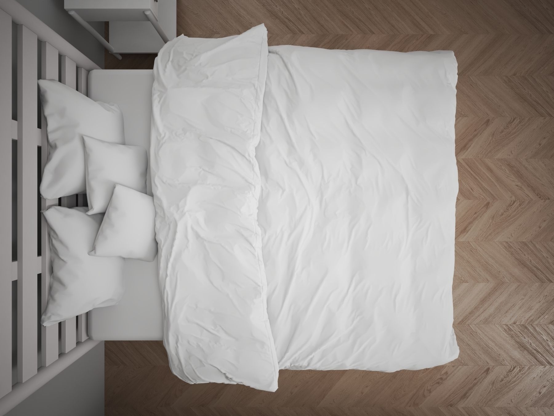 Bed Cottage 3D model_4
