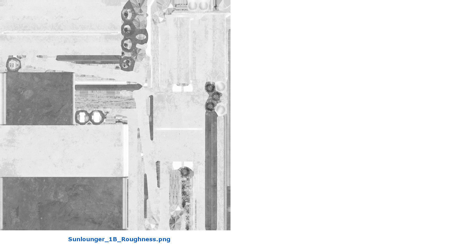 Sun lounger 1B Low-poly 3D model_9