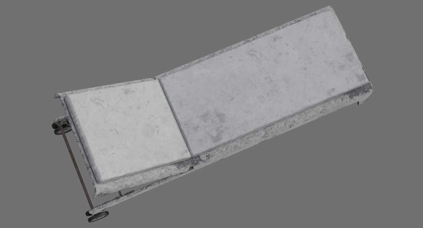 Sun lounger 1B Low-poly 3D model_2