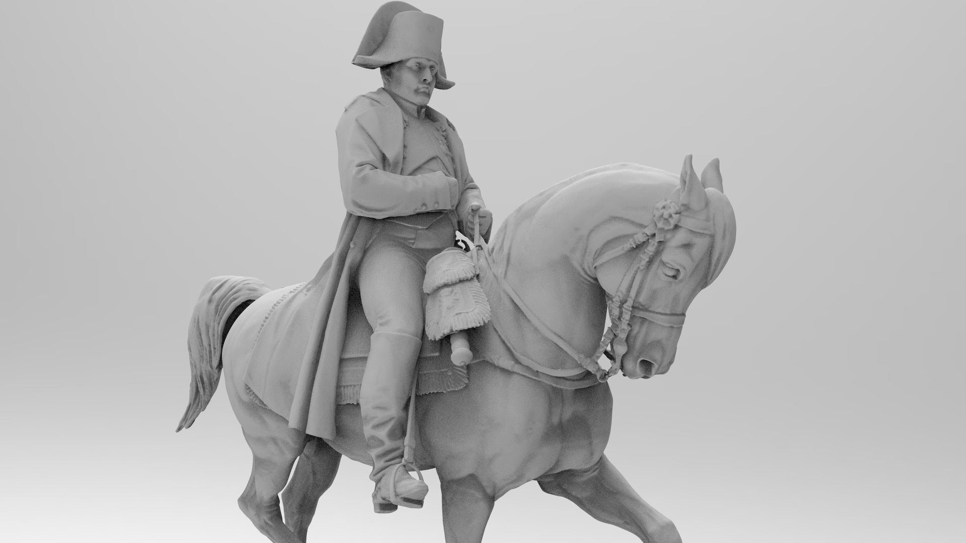 Napoleon statue of man riding horse Free 3D print model_4