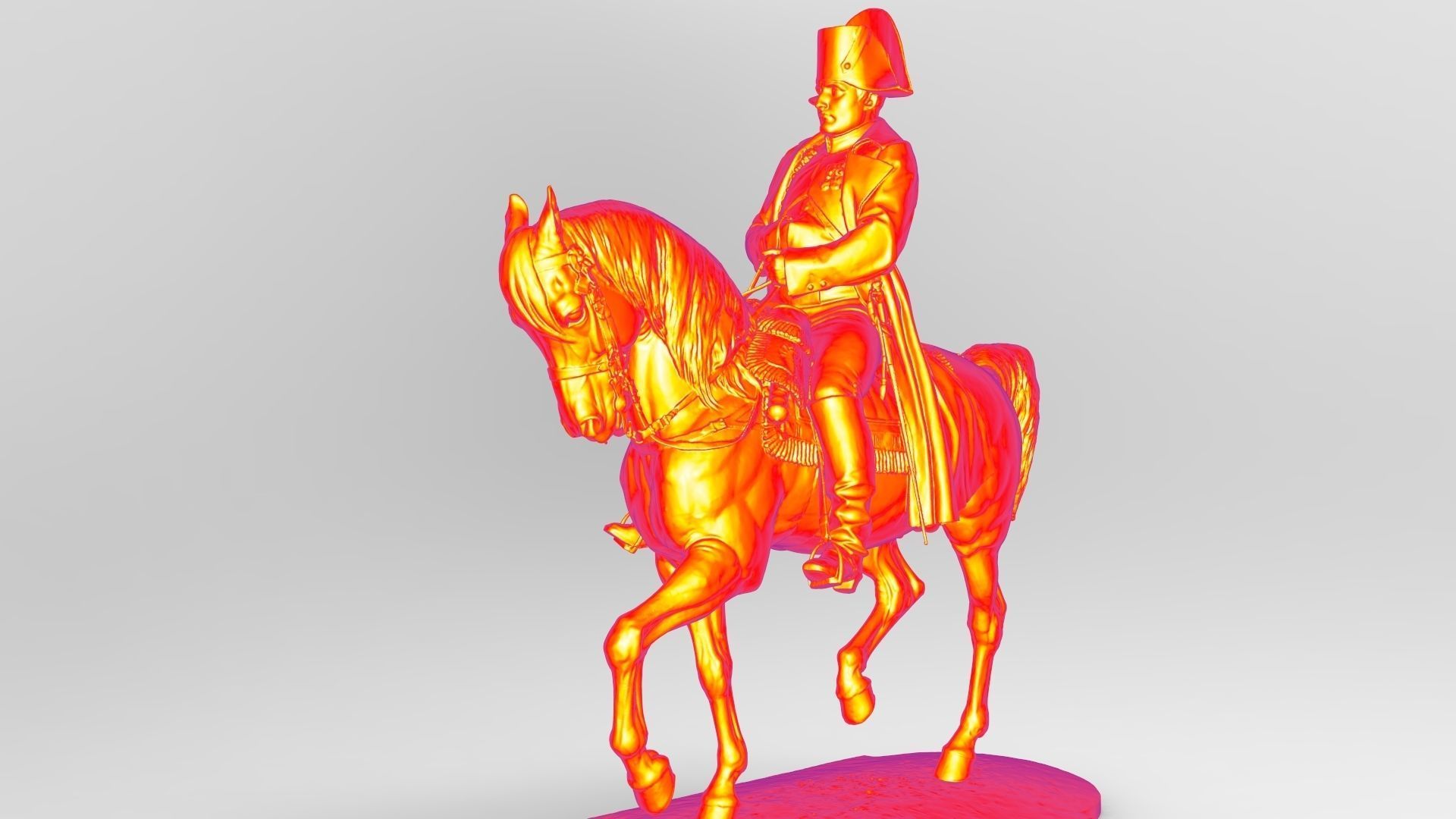 Napoleon statue of man riding horse Free 3D print model_7