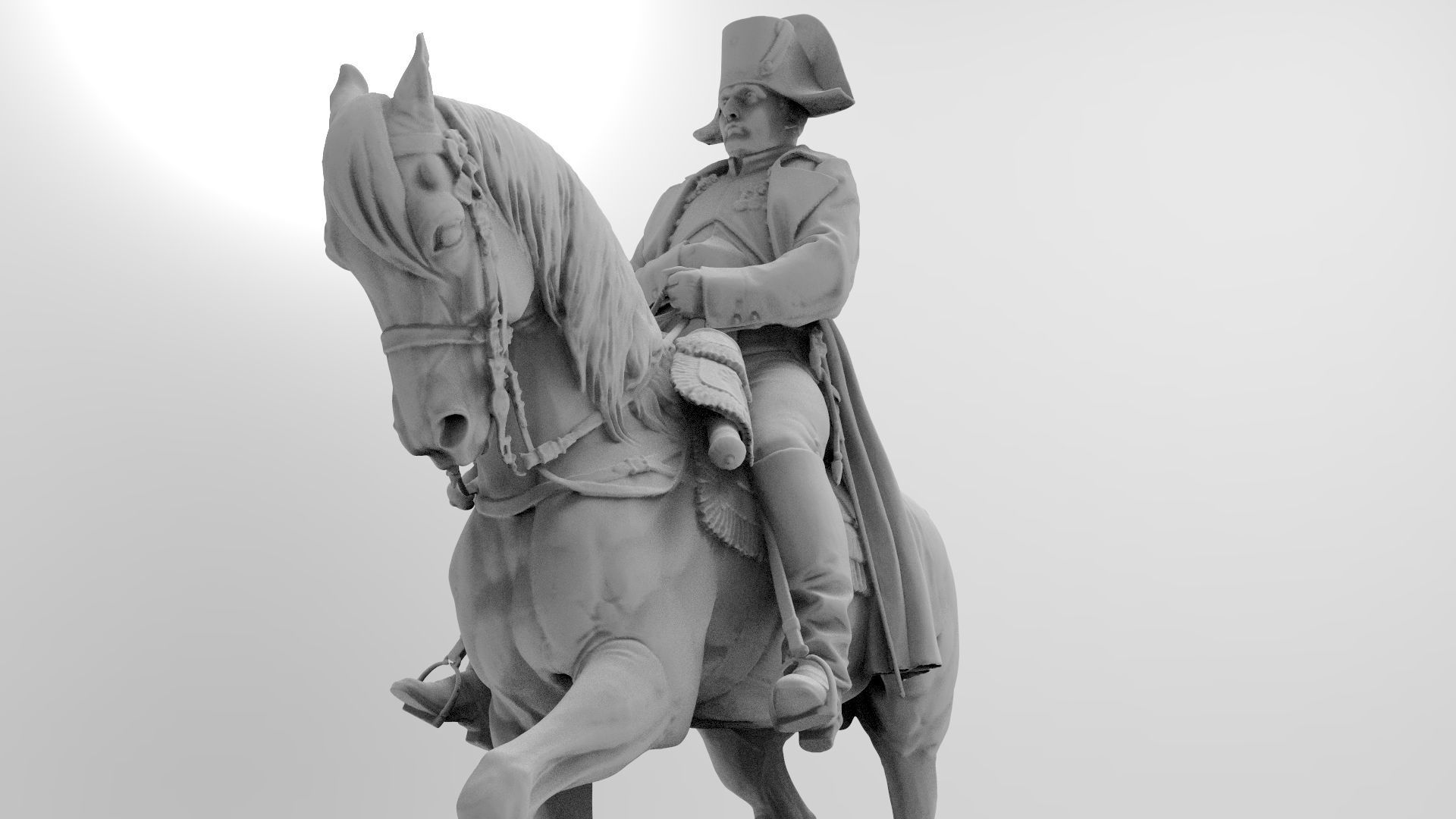 Napoleon statue of man riding horse Free 3D print model_3