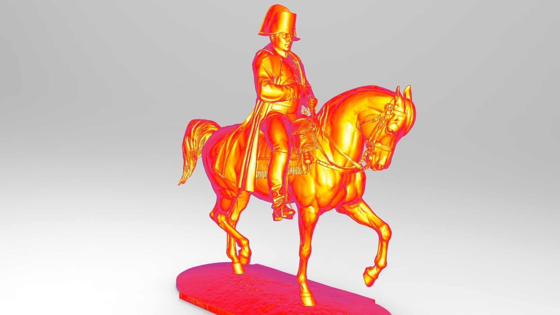 Napoleon statue of man riding horse Free 3D print model_5