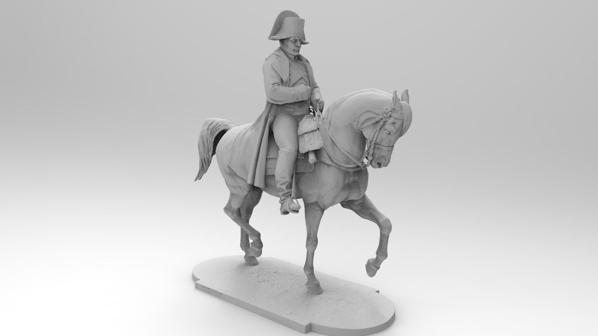Napoleon statue of man riding horse Free 3D print model_1