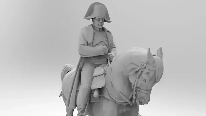 Napoleon statue of man riding horse