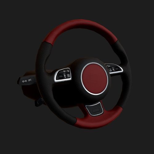Steering Wheel Low Poly Low-poly 3D model
