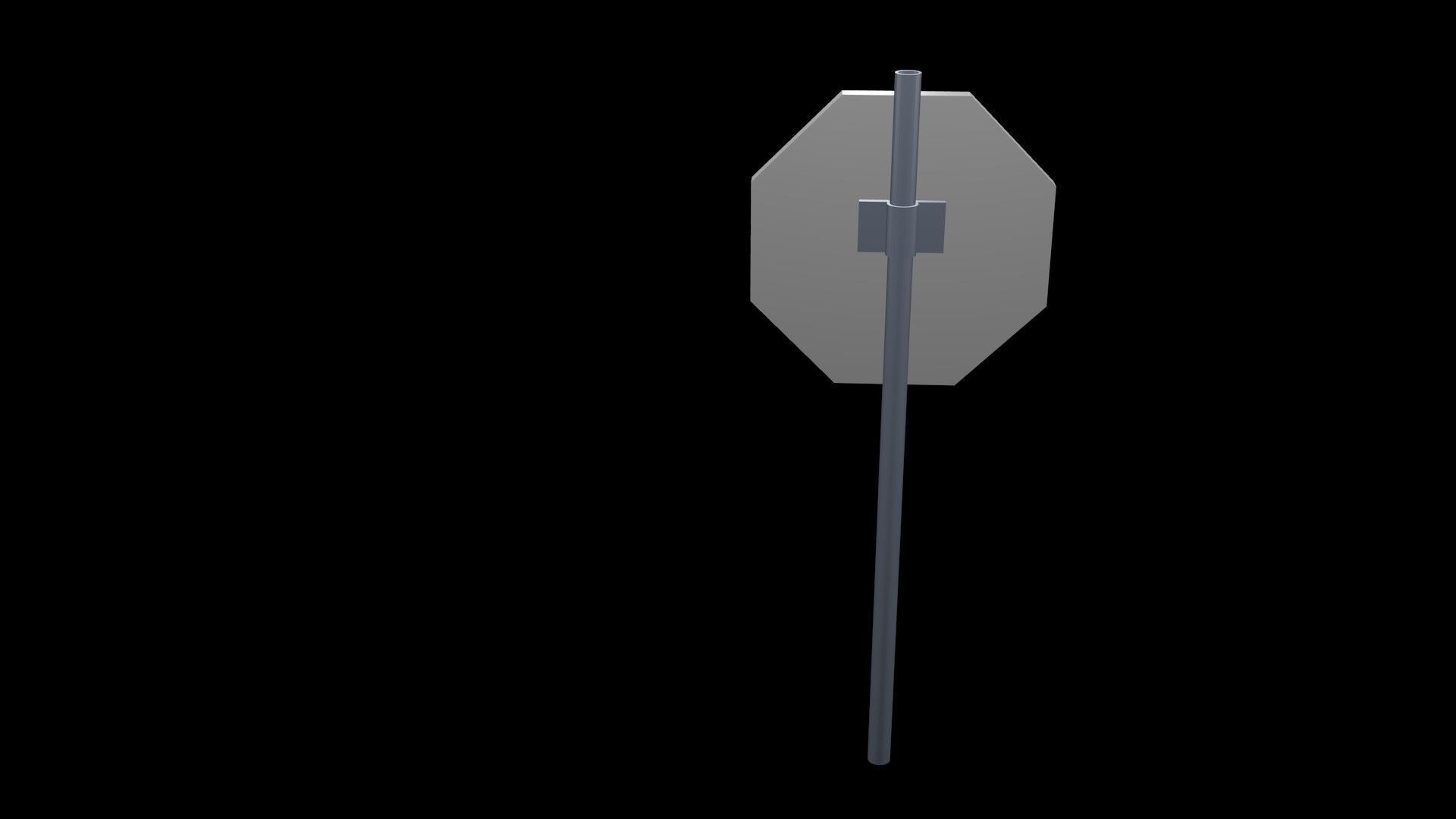 Low poly stop sign Low-poly 3D model_7