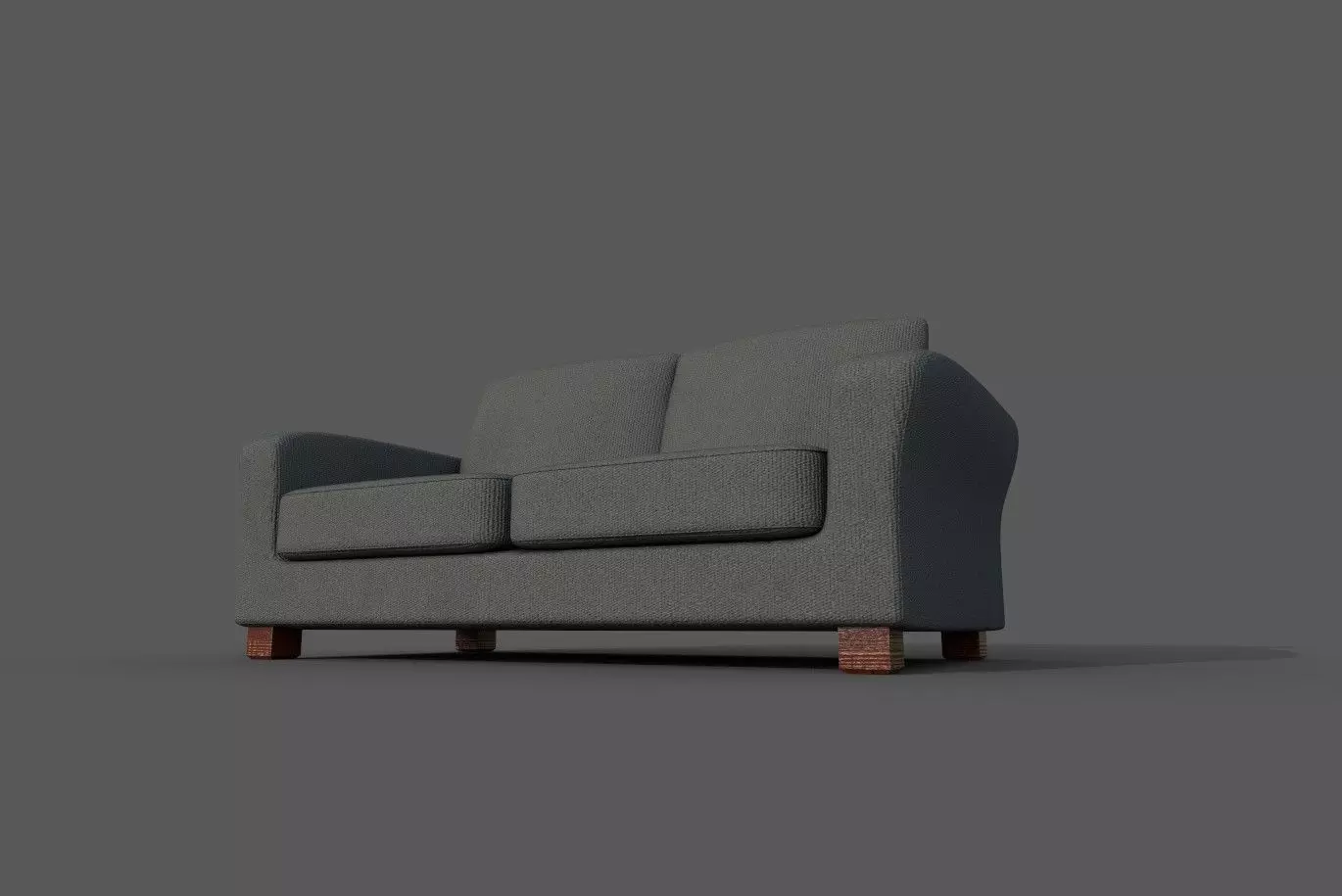 Old Red Sofa 3D model_0