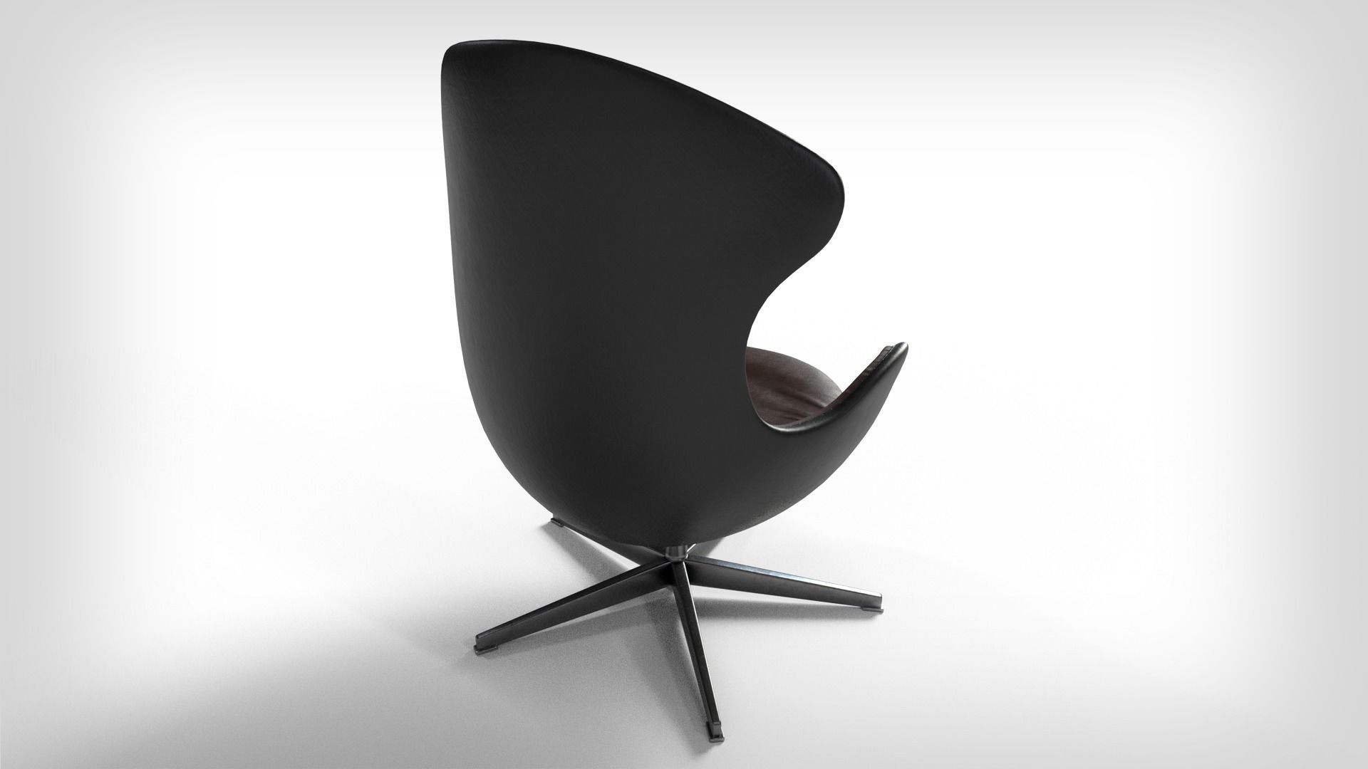 Upholstered Oval Armchair 3D model_5