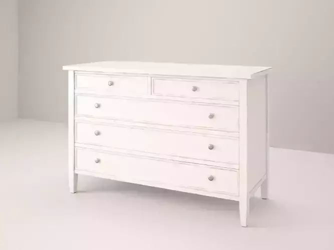 Commode Long Vintage 3D model