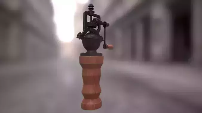 PBR - Vintage Pepper Grinder - Low Poly Game Ready Low-poly 3D model
