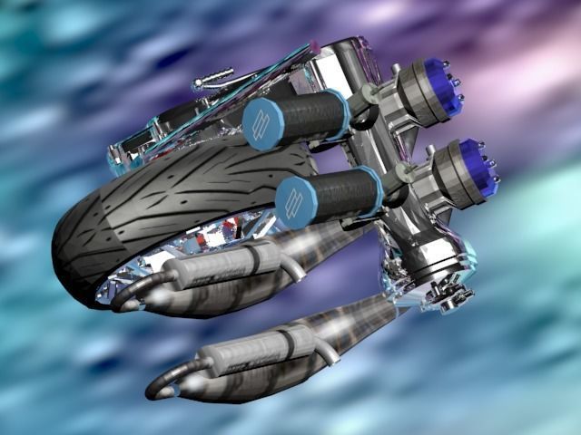 mbk booster nitro engine 3D print model_2