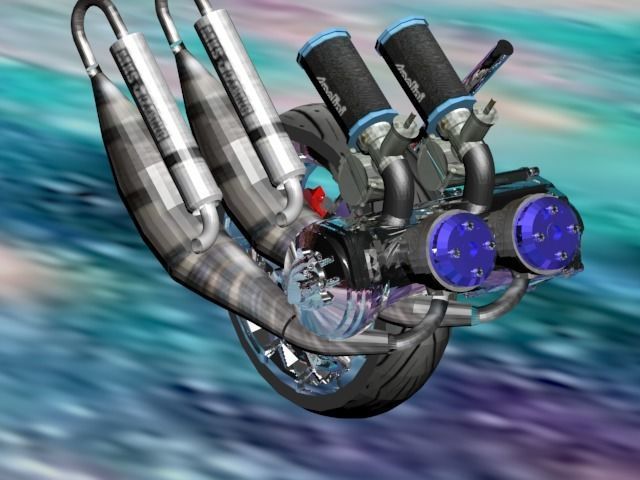 mbk booster nitro engine 3D print model_3