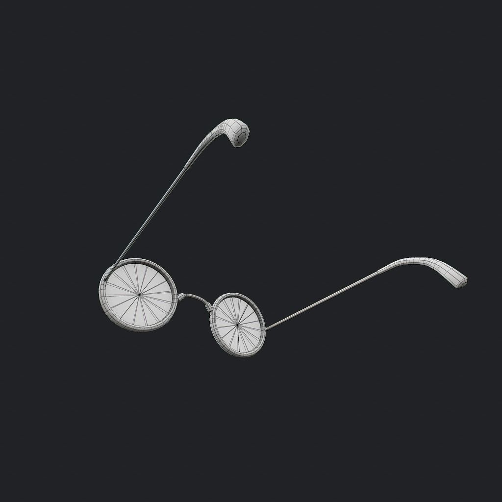 Old Glasses V1 pbr Low-poly 3D model_12