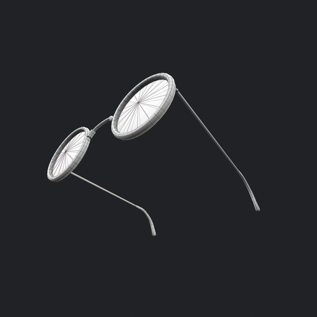 Old Glasses V1 pbr Low-poly 3D model_14