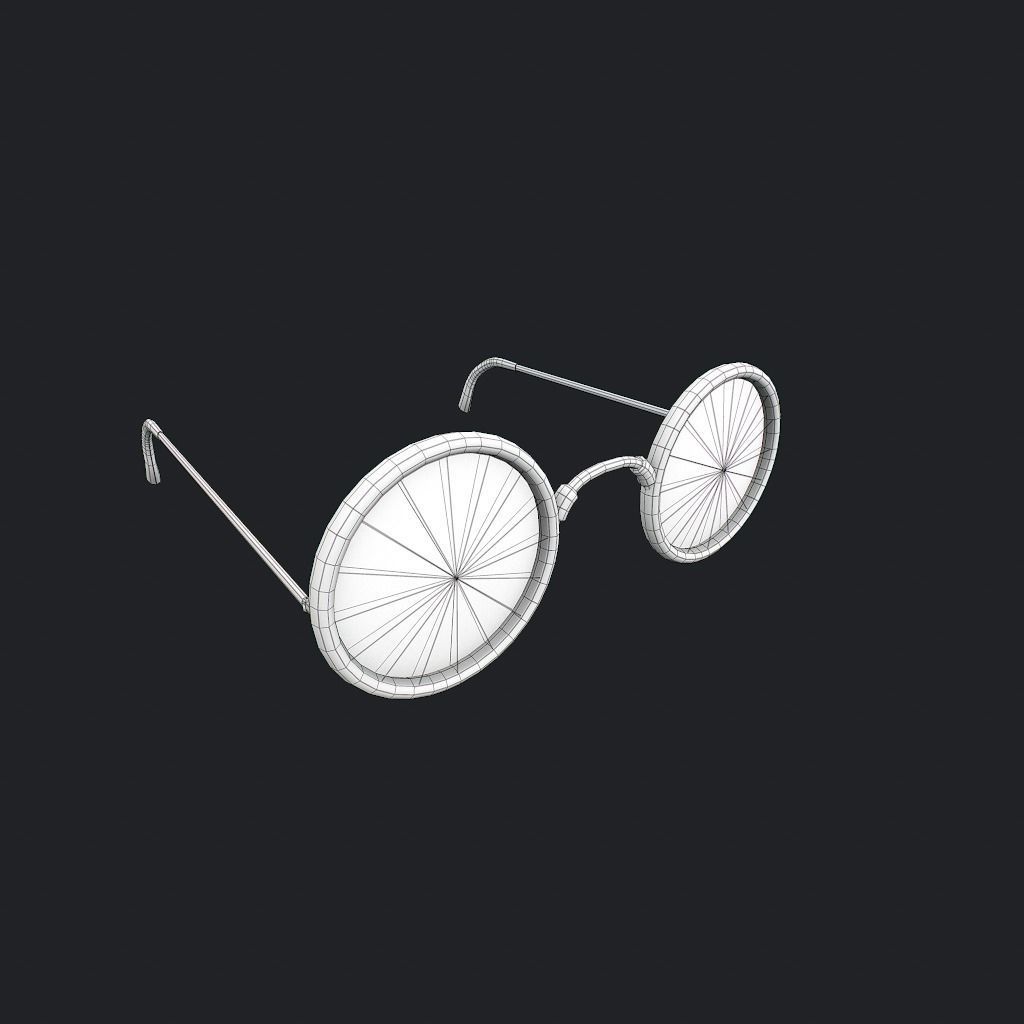 Old Glasses V1 pbr Low-poly 3D model_10