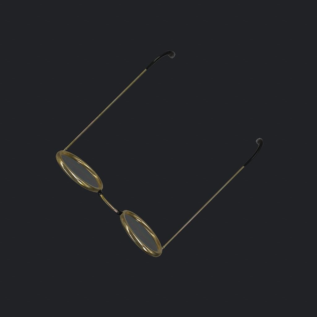 Old Glasses V1 pbr Low-poly 3D model_8