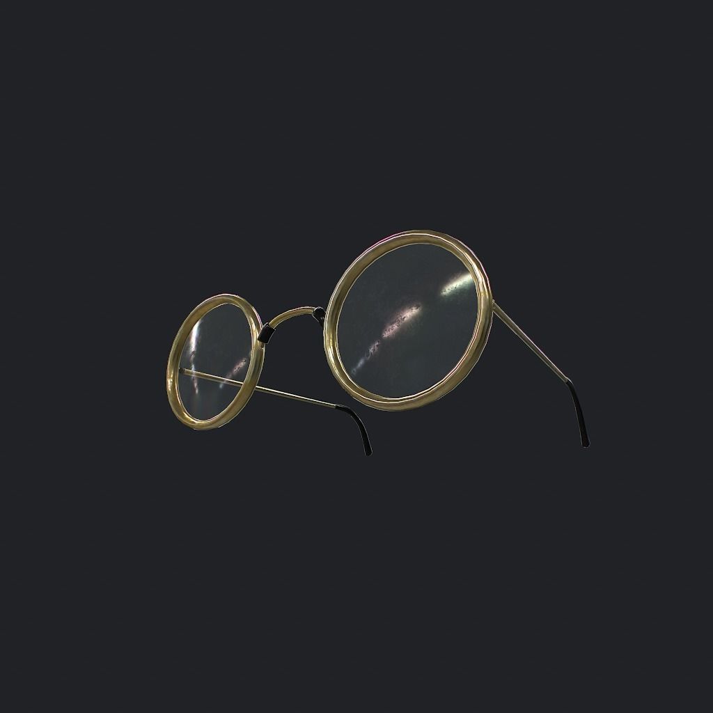 Old Glasses V1 pbr Low-poly 3D model_1