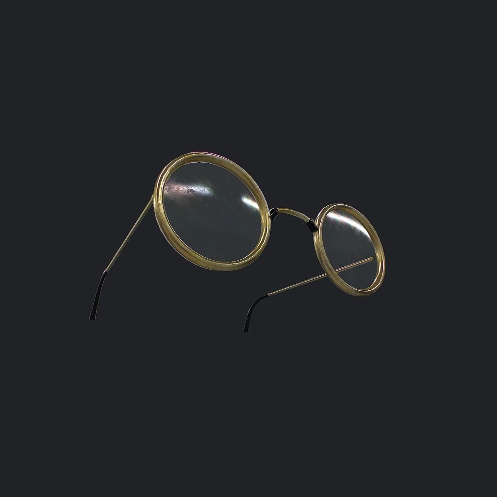 Old Glasses V1 pbr Low-poly 3D model_2