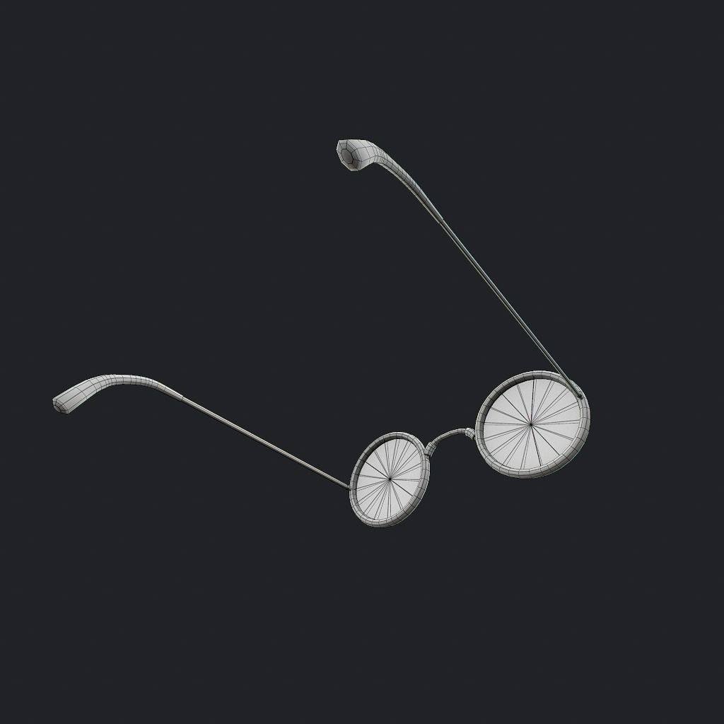 Old Glasses V1 pbr Low-poly 3D model_13