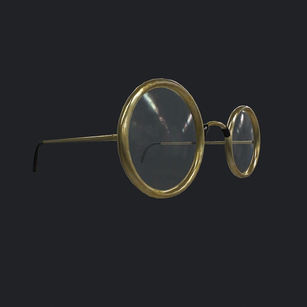 Old Glasses V1 pbr Low-poly 3D model_4