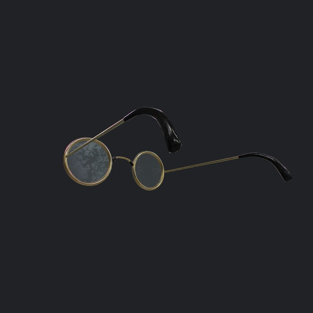 Old Glasses V1 pbr Low-poly 3D model_7