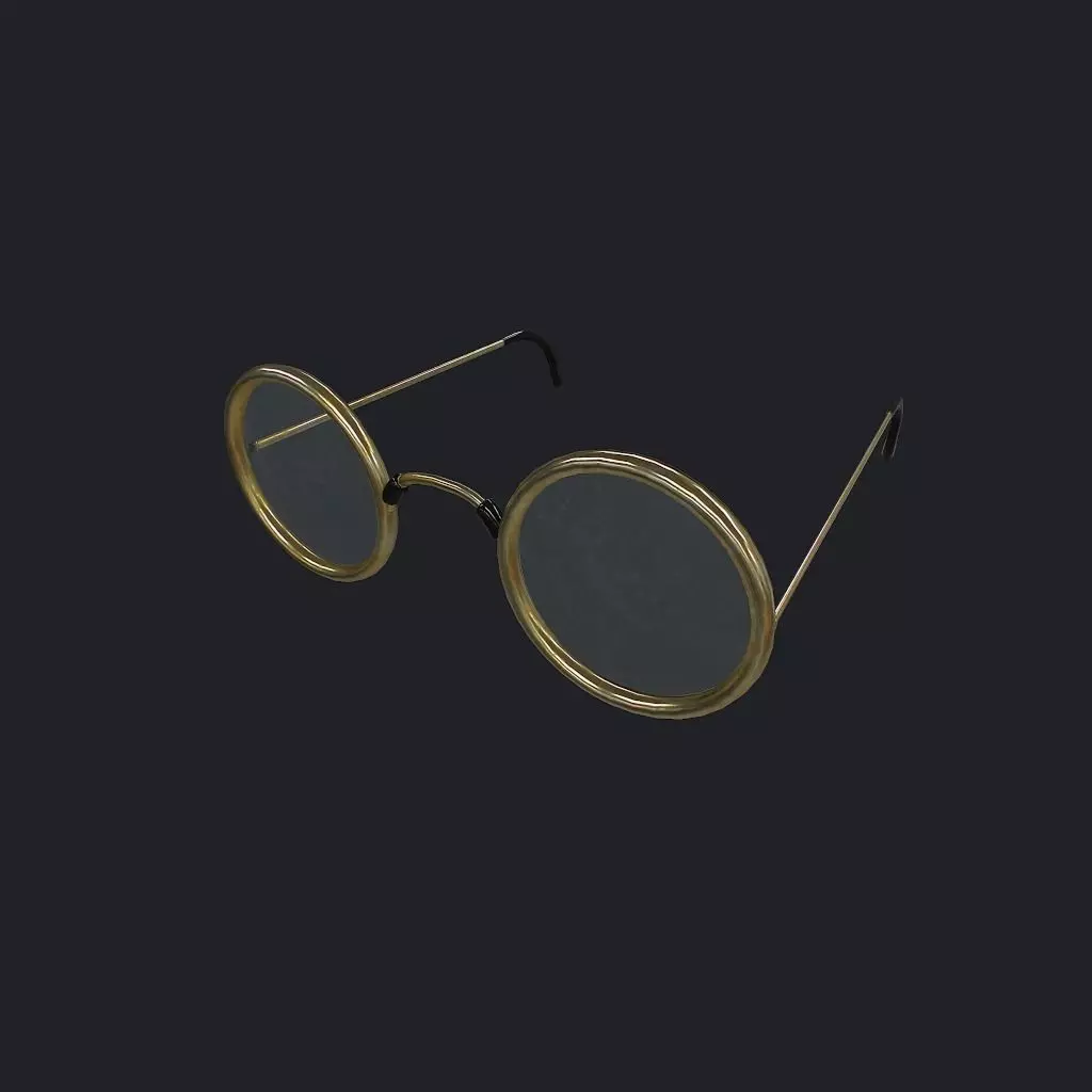 Old Glasses V1 pbr Low-poly 3D model_0