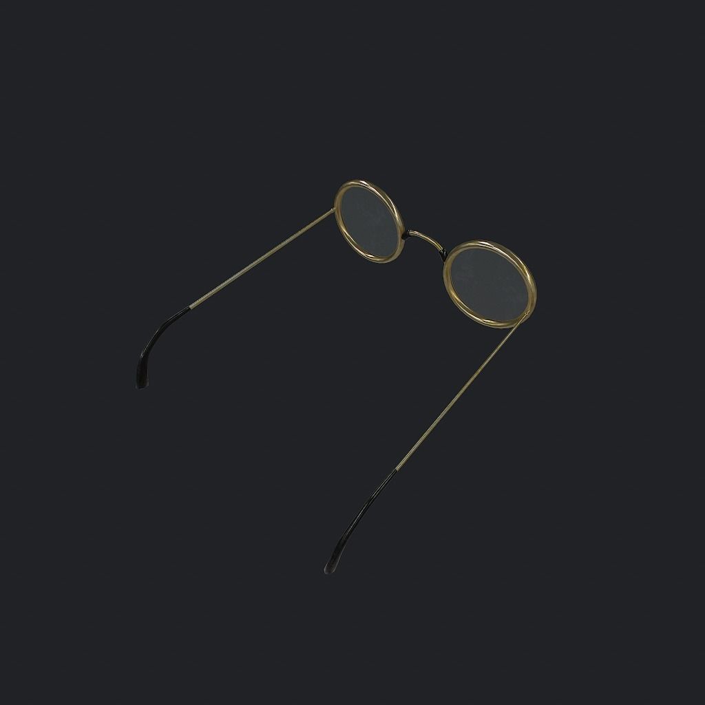 Old Glasses V1 pbr Low-poly 3D model_9