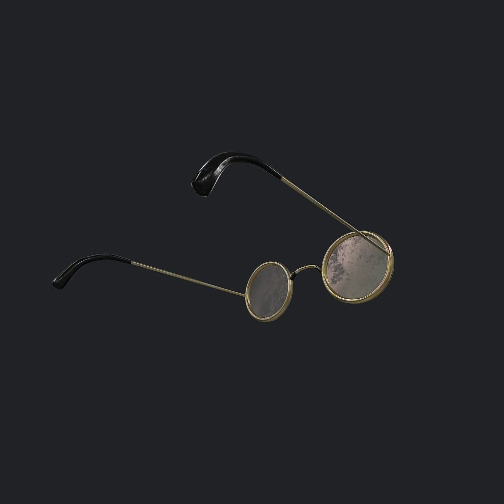 Old Glasses V1 pbr Low-poly 3D model_6